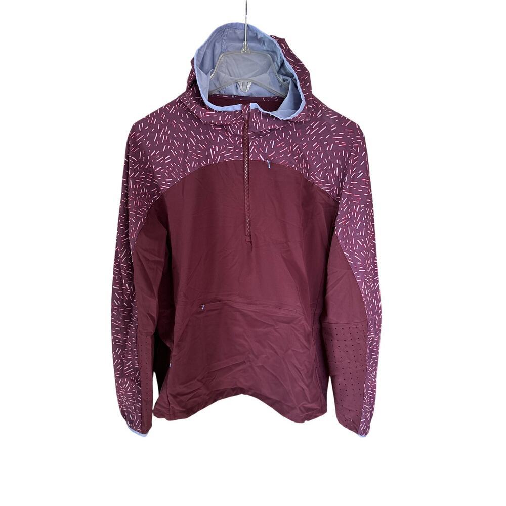 Outdoor Voices RARE Slipstream Hooded Jacket, Plum Confetti, Women's Small, NWOT